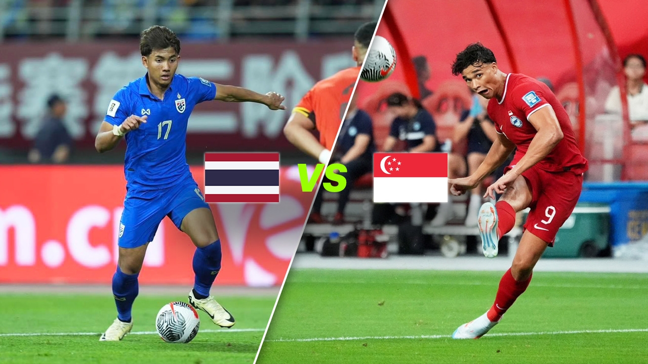 ถ่ายทอดสด ทีมชาติไทย พบ ทีมชาติสิงคโปร์ ดูบอลสดฟรี